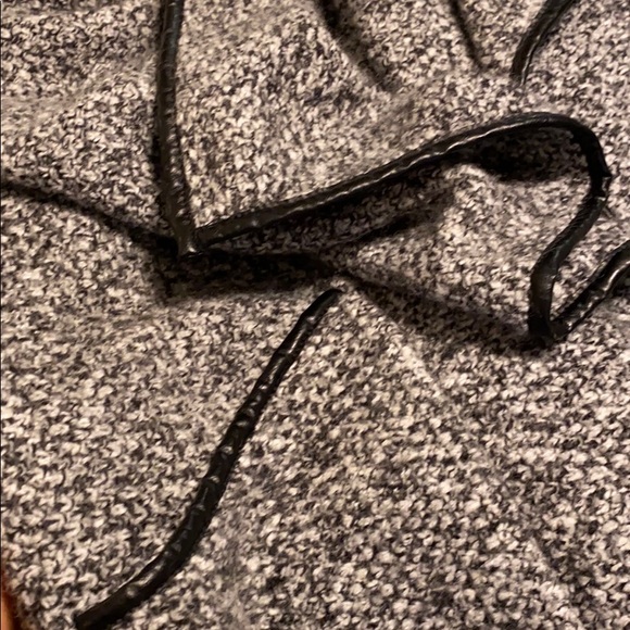 Zara Coat Cardigan with Faux Leather Piping - Picture 6 of 7